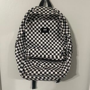 Vans Checker Black and White Backpack